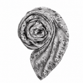 CHARLIE viscose and silk scarf in Gray
