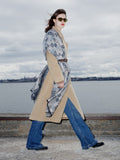 TIC-TAC-TOE wool and cotton scarf in Gray editorial