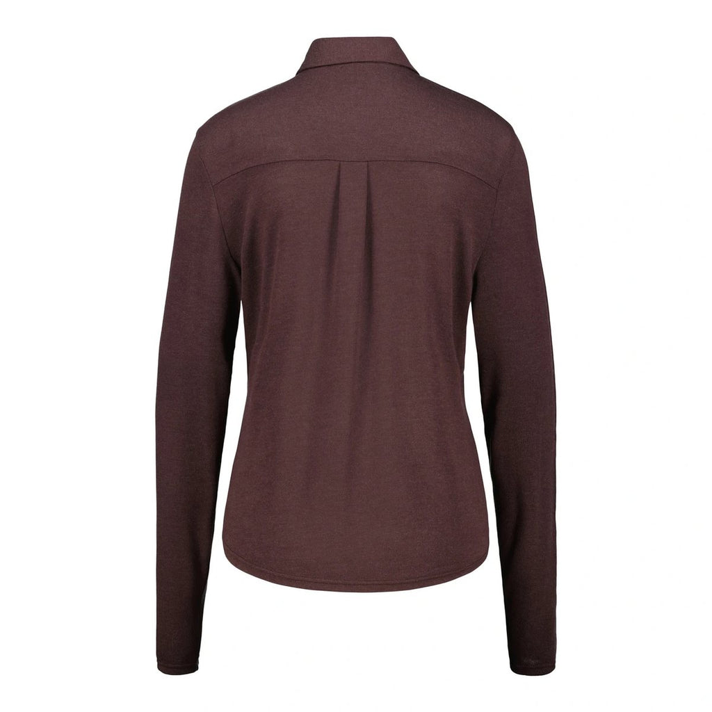 SLEEK VENTURA top in brown by Xenia Joost, back product view