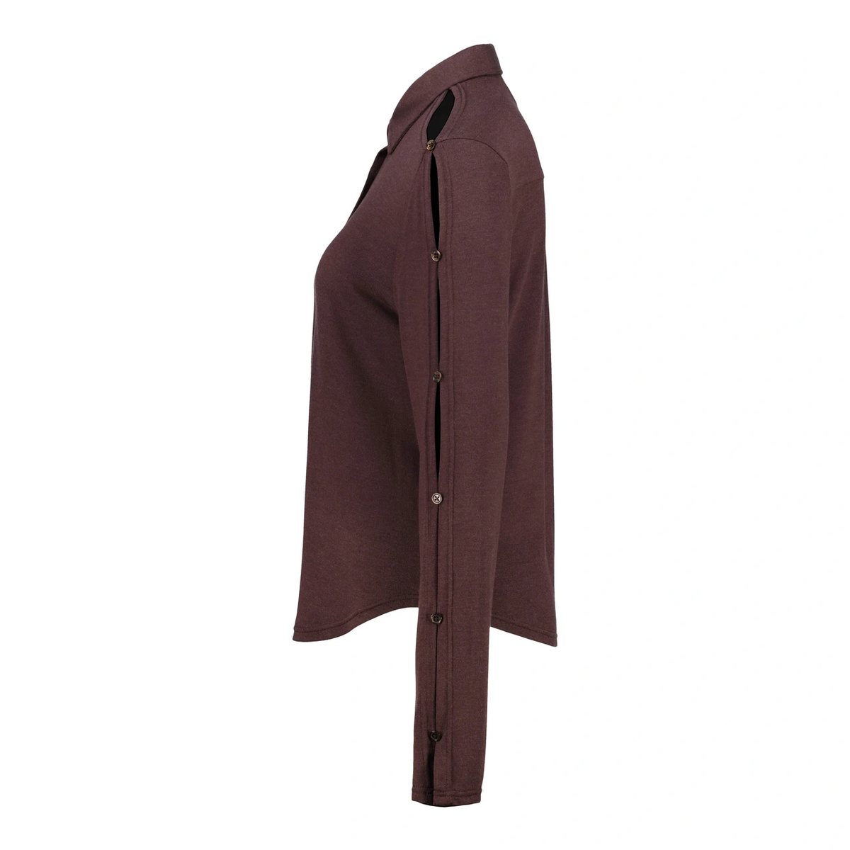 SLEEK VENTURA top in brown by Xenia Joost, side product view