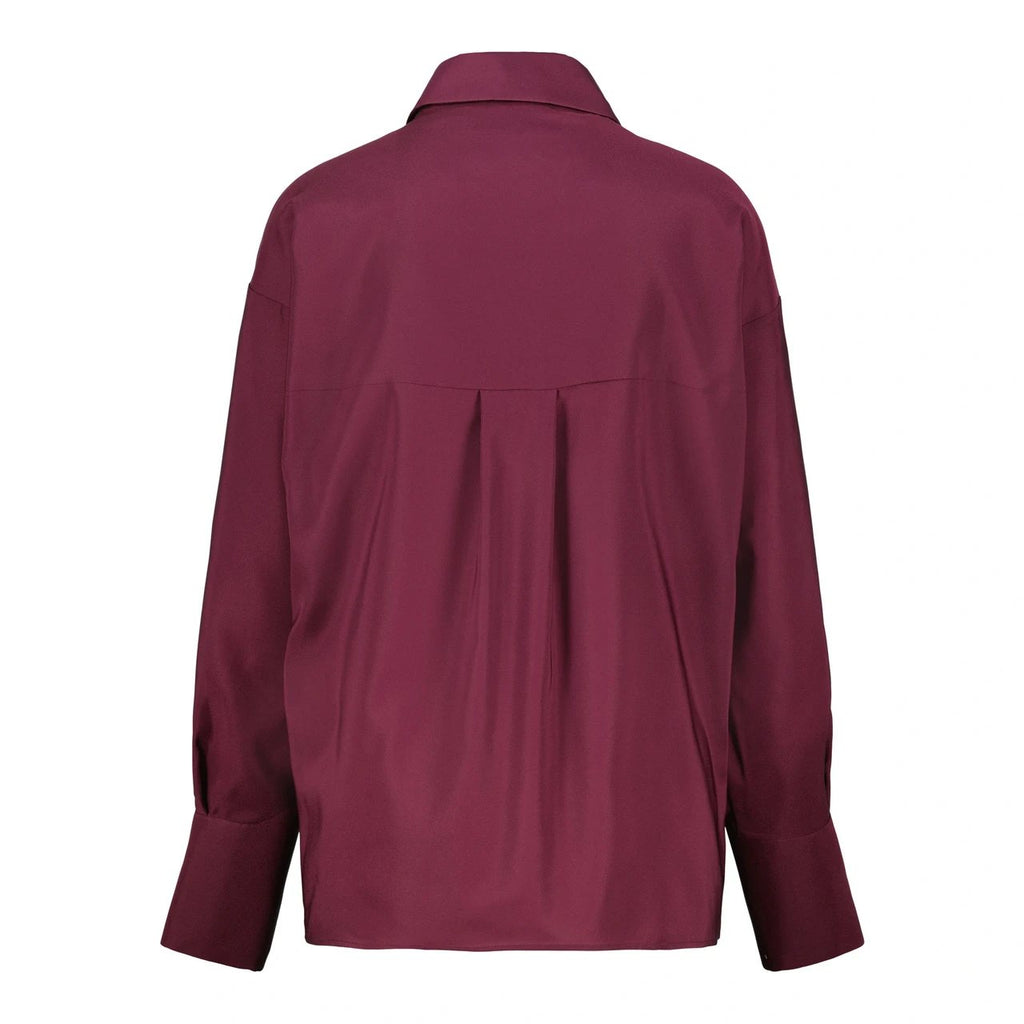 THE STATEMENT SHIRT — Sleeve It Down 002 in purple by Xenia Joost, back view