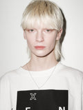 X recycled sterling silver necklace by Xenia Joost, front view