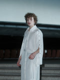 THE STATEMENT DRESS in white by Xenia Joost, sleeve opened along the arm